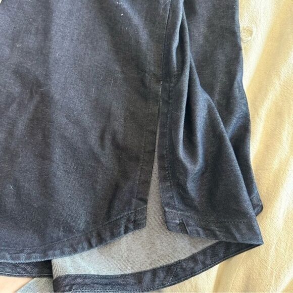 Denim tunic mini dress blue black small medium​ coastal cowgirl western indie - Picture 2 of 4